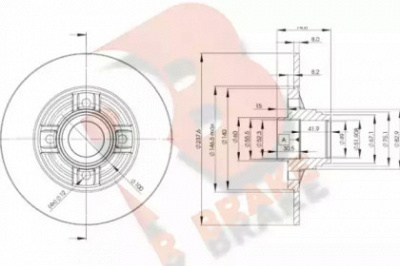 R BRAKE 78rbd18078 -  Тормозной диск